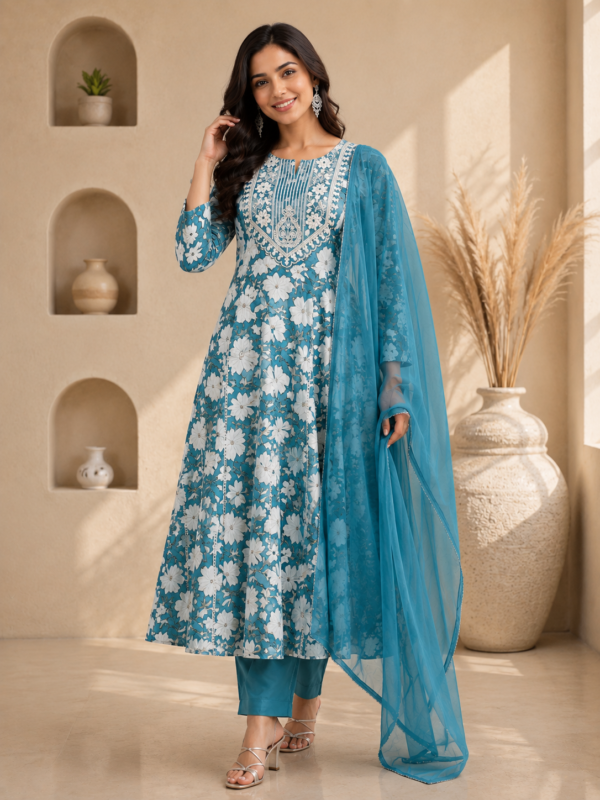 noor e zar floral anarkali