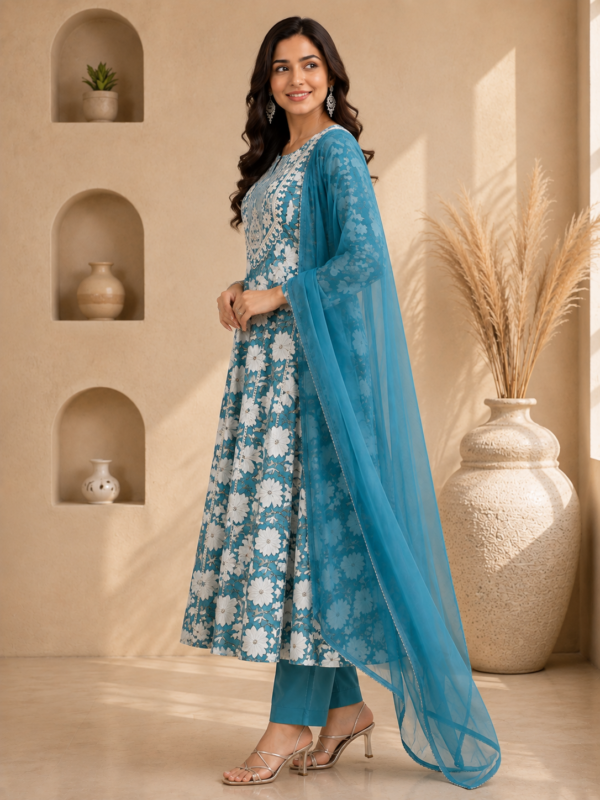 noor e zar floral anarkali