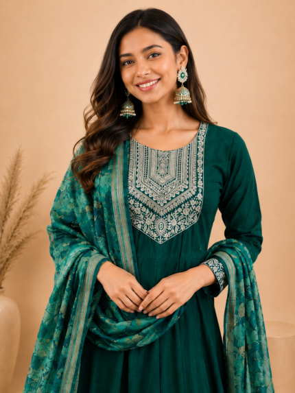 zariya emerald anarkali